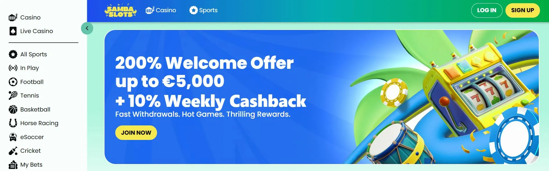 najboljši online casino Samba Slots